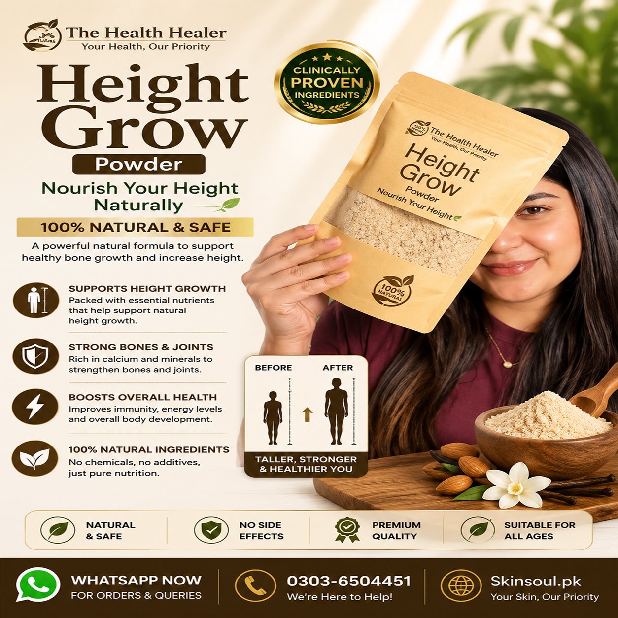 The Health Healer Height Grow Powder Price in Pakistan