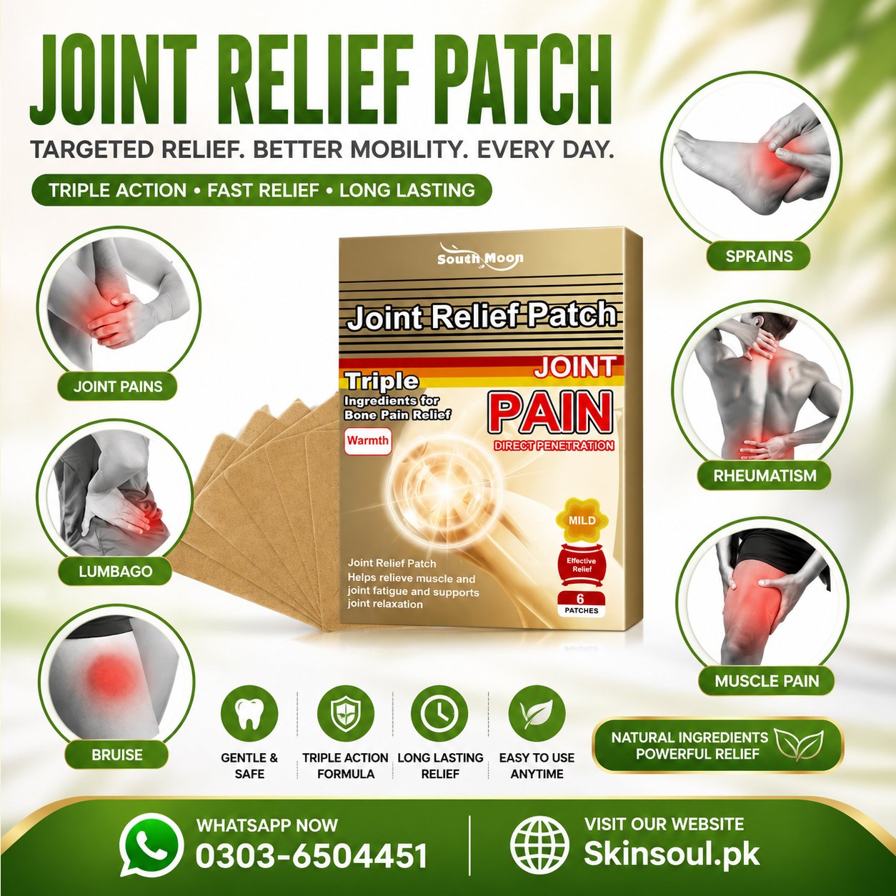 South Moon Joint Relief Patch – 6 Patches Price in Pakistan