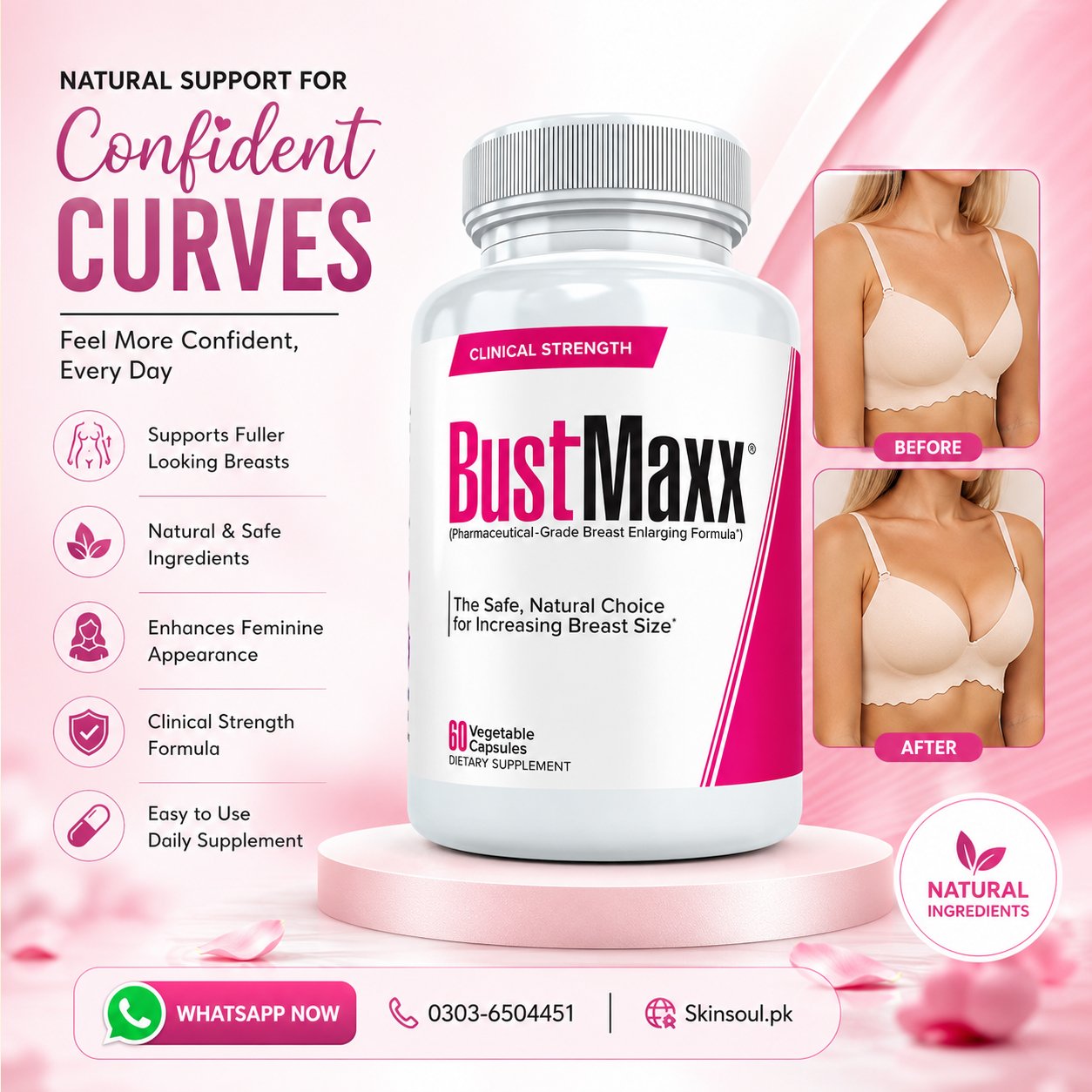 BustMaxx Premium Breast Enhancement Supplement In Pakistan