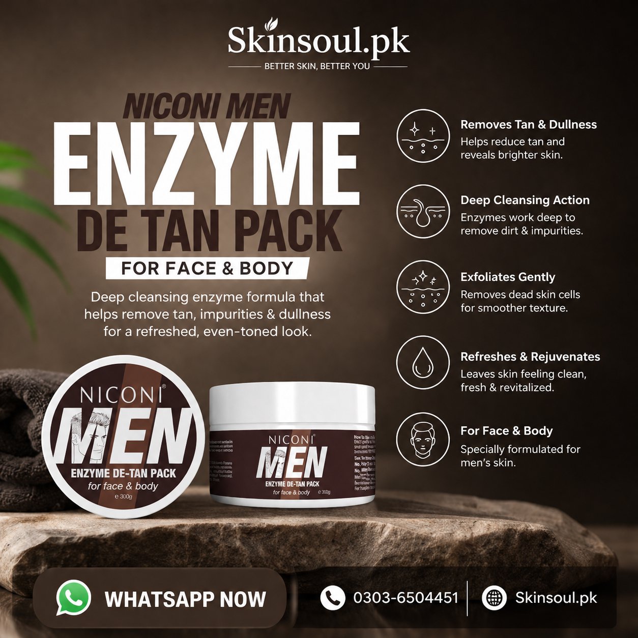 Niconi Men Enzyme De Tan Pack In Pakistan