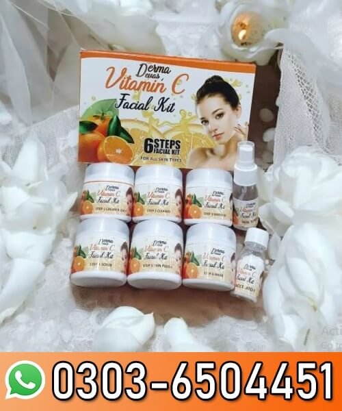 Brightening Facial Kit 6 Pcs Vitamin C for Glowing Skin In Pakistan
