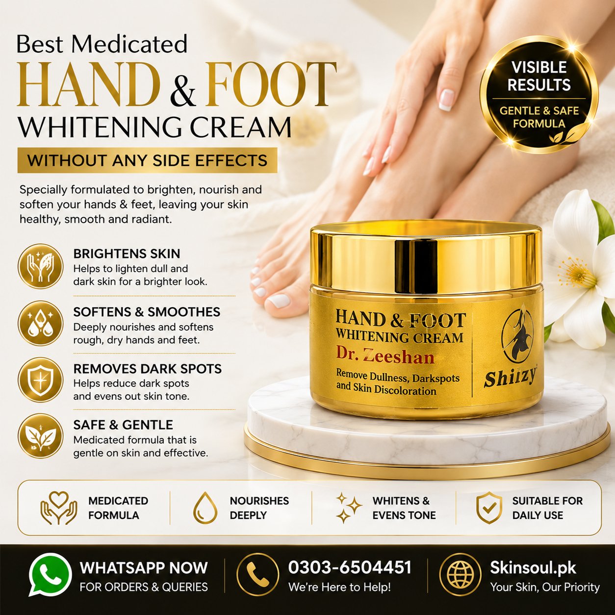 Dr. Zeeshan Hand & Foot Whitening Cream Price in Pakistan