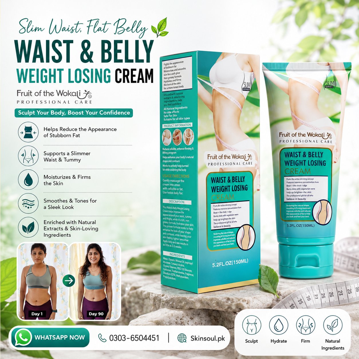 Waist and Belly Weight Losing Cream Price in Pakistan