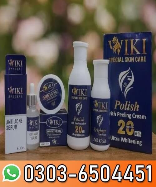 ViKi 3-in-1 Skin Care Bundle Whitening Serum Polish Cream In Pakistan