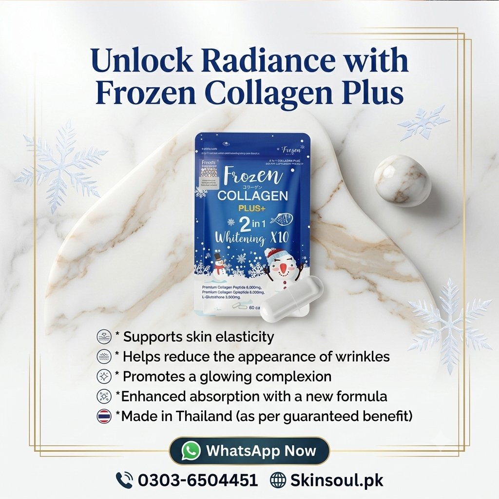 Frozen Collagen 2 in 1 Whitening X10 – 60 Capsules Price in Pakistan