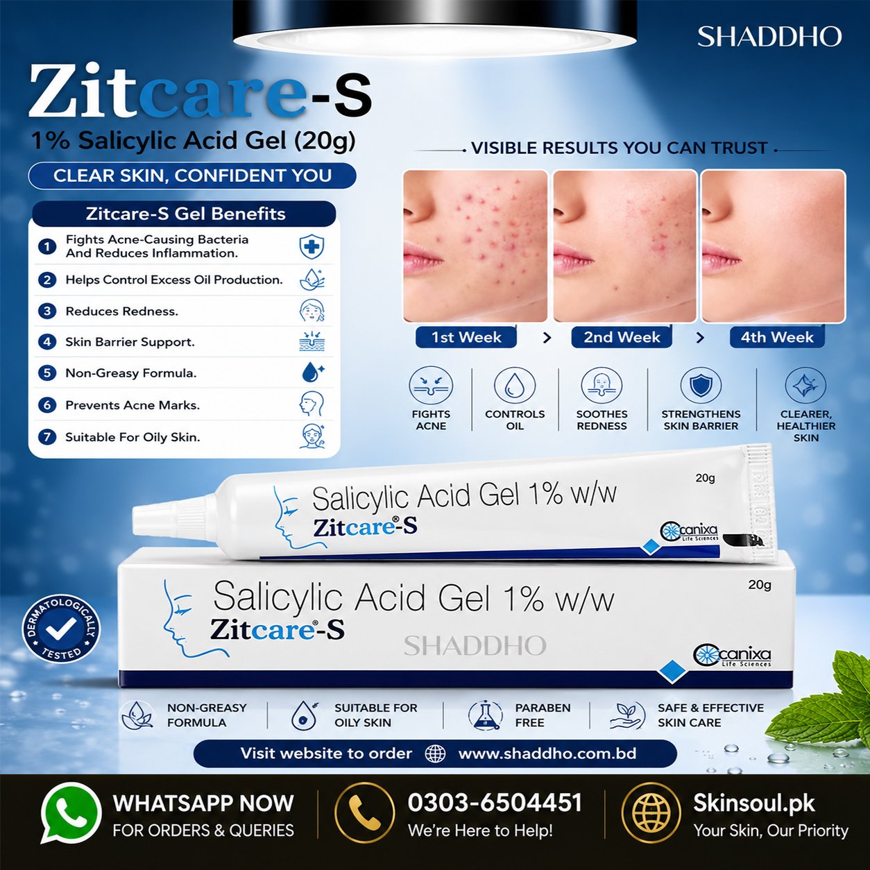 Zitcare Salicylic ACID Gel Price in Pakistan