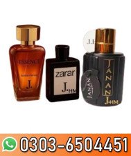 J Men Perfume Set: Zarar, Faran, Essense 3 Pcs In Pakistan